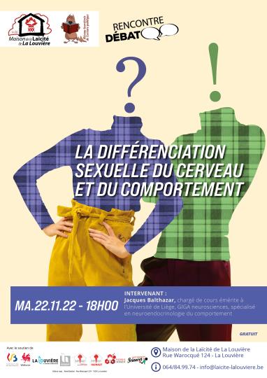 Rencontre Débat La Différenciation Sexuelle Du Cerveau Et Du Comportement Portail Hainaut