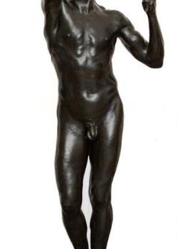 un bronze, un homme nu
